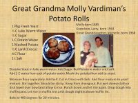 Recipe Potato Rolls 