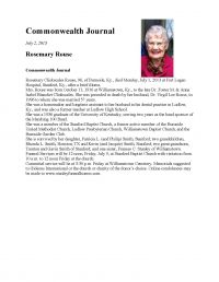 Obituary 2013 07/02 <i>Commonwealth Journal</i>