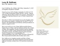 Obituary - Lucy Self Sullivan, 86 years old