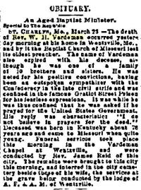 Obituary 1893 03/27 <i>St Louis Republic</i>