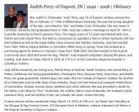 Obituary - Judy Clinkscales Perry
