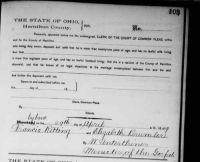 1849 April 29 Marriage Record Cincinnati, Ohio