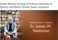 Dr. James 'Jim' W. Vardaman Obituary and Tribute 7 Feb 2018