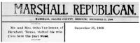 <i>The Marshall Republican</i> published 25 December 1908