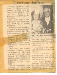 Wedding Announcement Newspaper Article 1976 10/23