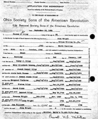 Sons of the American Revolution Application for Thomas Leslie Riley