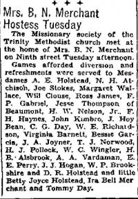Newspaper Article 1938 12/18 <i>Port Arthur News</i>