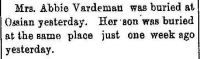 Newspaper Article 1895 08/09 <i>Fort Wayne Sentinel</i>