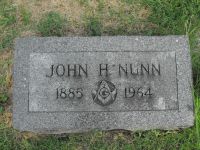 John H Nunn Tombstone in Slater City Cemetery, Slater, Missouri