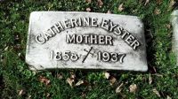 Headstone Catherine Eyster d. 1937