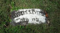 Headstone Charles Eyster d. 1931