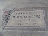 Tombstone - Margaret Rebecca Martin Biggers Jones Smith Mountain Cemetery, Dinuba, California