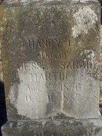 Tombstone - Nancy Lee Martin, Old Baptist Cemetery, Ash Flat, Arkansas