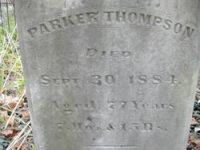 Tombstone - Parker Thompson, husband of Arminta Skirvin Osborn