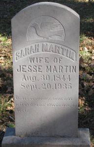 Tombstone - Sarah Martin Old Baptist Cemetery, Ash Flat, Arkansas