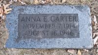 Tombstone - Anna Elizabeth Carter in Maple Hills Cemetery, Kirksville, Missouri