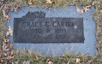 Tombstone - Grace Blanchet Carter in Maple Hills Cemetery, Kirksville, Missouri