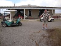 Marfa, Texas - Larry's childhood home has been turned into a pro shop for a golf course