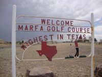 Marfa, Texas Golf Course on property of Larry's childhood home (ages 6-9)