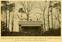 Daniel Boone Home replica at Yadkin River in North Carolina