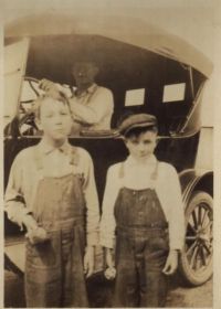 Miles in Model T with sons