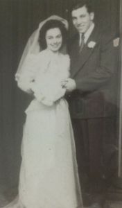George and Teeney Fansler Simon Wedding in 1946