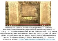 Memorial of American Revolutionary Battle at Bryan's Station, Kentucky 15 Aug 1782.