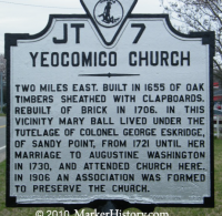 Yeocomico Church sign