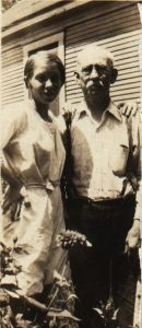 Leona Smith with Grandpa Frank Retting Santen