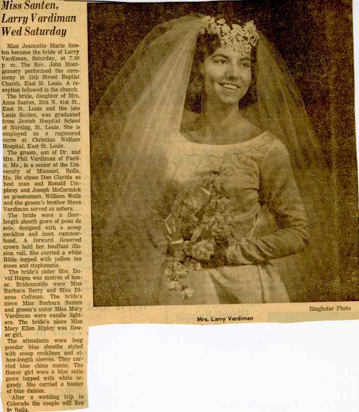 Example newspaper wedding announcement